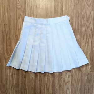 American Apparel white pleated tennis skirt